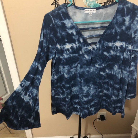 COPY - Thyme and Honey bell sleeve tie dye top - Picture 2 of 4